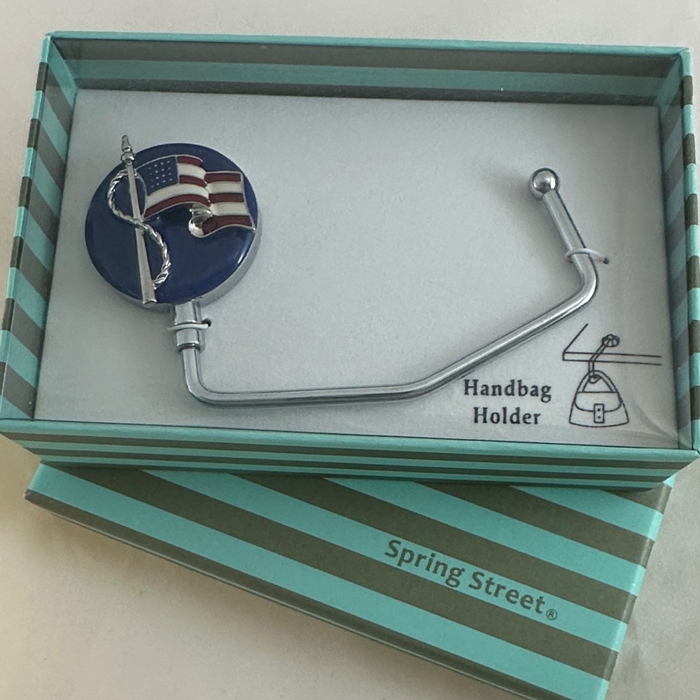 Spring Street Blue and Silver Handbag Hook